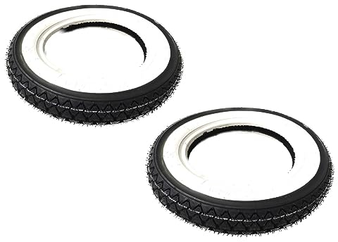 2x Weißwandreifen 3.00-10 K333 4PR 42J TL passend für Vespa, Kymco, Adly, PGO, Roller, Scooter wie 80/90-10, 80/90x10, 80x90/10