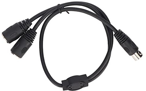 Din 6 Pin Y Splitter Cable, 6Pin Din Male To 2 6Pin Din Female, Reduce Distortion, Multifunctional 6 Pin Din Extension Cable 1.6Ft, Stable Connection, 0.5M