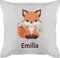 Kissen 50x50 - Süßer Fuchs Geschenk mit Name personalisiert I Wildtiere I Raubtier I Fox - 50 x 50 cm - Weiß - fuchsmotiv +mit+Fuchs und Personalisieren füchse füchsen füchslein Motiv Kinder