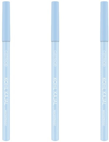 Catrice Kohl Kajal Waterproof, Kajalstift, Nr. 160, Blau, definierend, glänzend, schimmernd, vegan, wasserfest, ohne Mikroplastikpartikel, Nanopartikel frei, 3er Pack (3x0.78g)