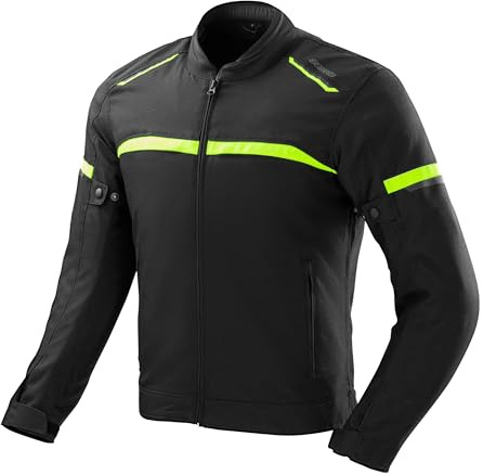 OZONE MOTO Neo Motorradjacke Herren | Textil | Ellbogen und Schulterprotektoren Stufe 1 | Rückenprotektortasche (Protektor Unten Kaufen) | Abnehmbar Thermofutter | 3 Belüftungskanäle | Größen bis 2XL