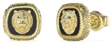Guess JUME04011JWYGBKT-U Herren-Ohrringe, Stahl, Lion King, 1 cm diámetro, Legierter Stahl, Kein Edelstein