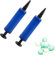 Tabanzhe 2 PCS Manual Balloon Inflator,Balloon Pump,Wedding Party Balloons Supplies Accessories,Double Action Hand Pump for Foil Balloons Yoga Balls(Blue)