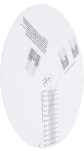 GLSTOY Professionelle Kalibrierungsplatte Für Schallplatten Tonabnehmer Weiß Acryl Anti Rutsch Vinyl Einstellwerkzeug Für Präzise Tonabnehmer Justage