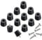 sourcing map 24pcs Rubber Feet Bumpers Buffer Non-Slip Rubber Feet Pad with 4mm Screws for Cutting Board, Cutting Board Feet, Cutting Board Rubber Feet (Black, 0.7H x 0.7D)