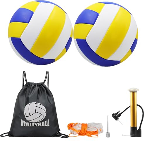Aikelai 6 Stücke Sports Volleyball Kinder Offizieller Größe 5,Soft Touch Beach Volleyball Zubehör,Beachvolleyball für Outdoor Indoor