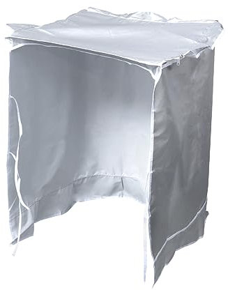OSALADI Waschmaschinenabdeckung Groß Aus Silber Sonnenschutz Mit Reißverschluss Und Verstellbarem Kordelzug Staub Und Wasserschutz Für Waschmaschine Und Trockner