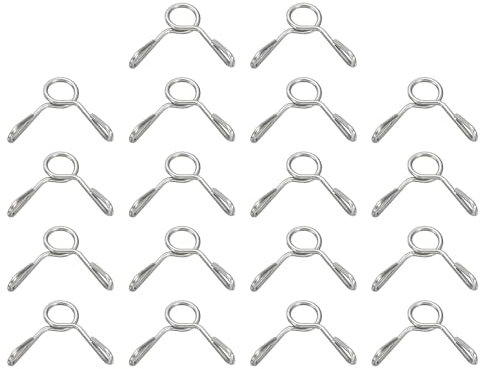 sourcing map Fuel Line Hose Clips, 30Pcs 4mm ID 4.8mm Max. ID 304 Stainless Steel Water Pipe Air Tubing Spring Hose Clamps for Motorcycle Scooter ATV, Silver