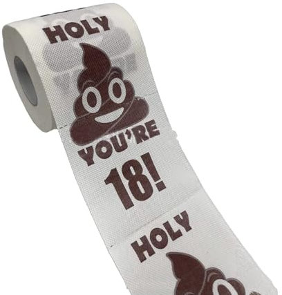 Wjelet 1 Pcs Funny Toilet Roll, Funny Toilet Paper, Toilet Roll Funny, Novelty Toilet Paper, Personalised Toilet Roll 18th Birthday Gifts