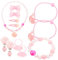 KICHOUSE 1satz Junge Mädchen Schmuckset Mit Meerjungfrau Design Halskette Armband Ringe Und Haarspangen Für Mädchen Farbenfrohes Und Stabiles Spielzeug Für Kleine Prinzessinnen