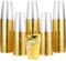 AUTOWNLUX Lot de 50 gobelets en plastique rigide avec bord doré, 360 ml, gobelets de fête, réutilisables, transparents, pour fête, mariage, anniversaire