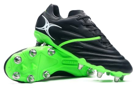 Gilbert Rugby X20 Power 8 Stud Rugby Boots - Black Green