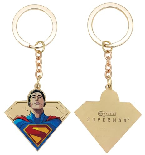 DC Comics Superman 2025 Movie Keyring – Limited Edition Metal Keychain – Official DC Superhero Collectible for Fans, Movie Buffs & Comic Book Lovers