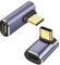 FENGRUI 2 Pack USB C 90 Degree Adapter,100W 90 Degree USB Type C Male to Female 8K@60Hz Connector 40Gbps for Steam Deck, Meta Quest, MacBook, Smart Tablet & Phone and More - Black