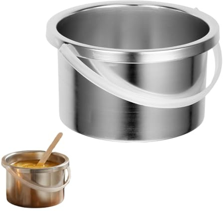Pot Intérieur Plus Chaud de Cire, Pot de Cire Intérieur en Étain Aluminium 1 Pièce Récipient Pratique pour Épilation à la Facile à Nettoyer 500ml 16,9Oz Machine d'Épilation
