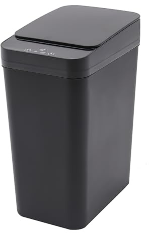 Loobiiny Automatischer MüLleimer,Wasserdicht Intelligenter MüLlbehäLter 8-9l,Infrarot-Induktion/Vibrationsinduktion,Abfalleimer KüChenabfalleimer