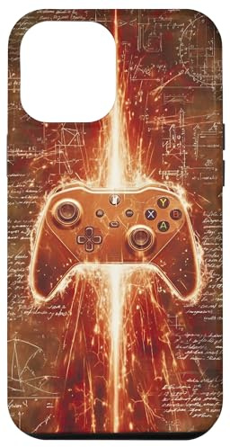 Manette de Jeu vidéo Gamer Garçons Hommes Graphique Orange Gaming Coque pour iPhone 12 Pro Max