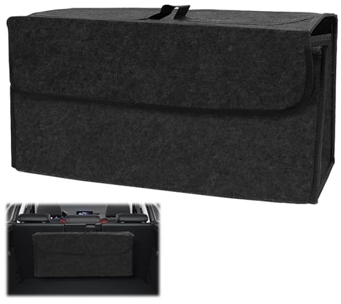 FORYNXHWIN Auto Kofferraum Organizer - Faltbare Filz Auto Organizer Toolbag mit Klettbändern, Rutschfest Kofferraumtasche für Aufbewahrung von Werkzeugen & Innen-Deklutter, Geeignet für alle Fahrzeuge