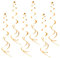 Oblique Unique® Deckenhänger 6 Stück Spiral Girlanden - Farbe wählbar (Orange)