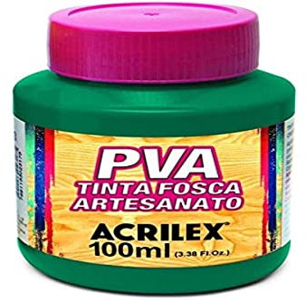 ACRILEX PVA Tinta FOSCA ARTESANATO 100 ML (511 Verde Bandera)