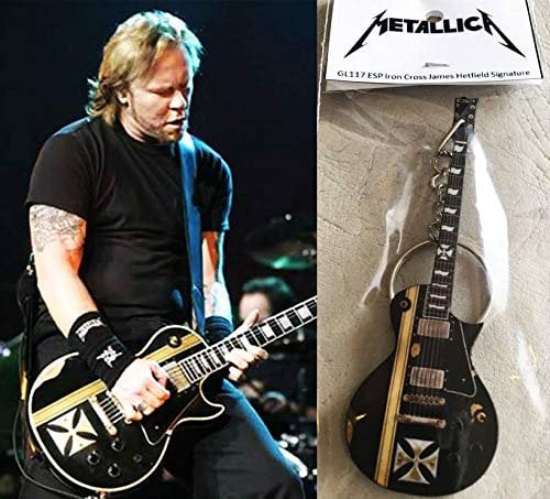 Keychain Guitar Esp Iron Cross James Hetfield Metallica