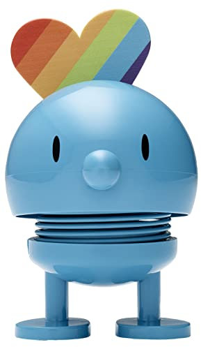 Hoptimist Rainbow Bumble, Wackelfigur & Glücksbringer Skandinavisch, Wohnzimmer & Schreibtisch Deko, Büro Gadget, Tolle Kleine Geschenke, 4,5 x 5,8 x 8,7, Turquoise