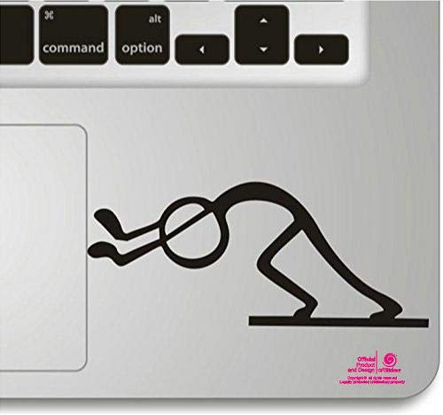 Artstickers. Laptop Macbook Sticker - Herngee Cute Matchman Touchpad Vinyl Sticker for Apple MacBook Pro Air Mac Laptop - Black - Spilart Gift - Registered Brand