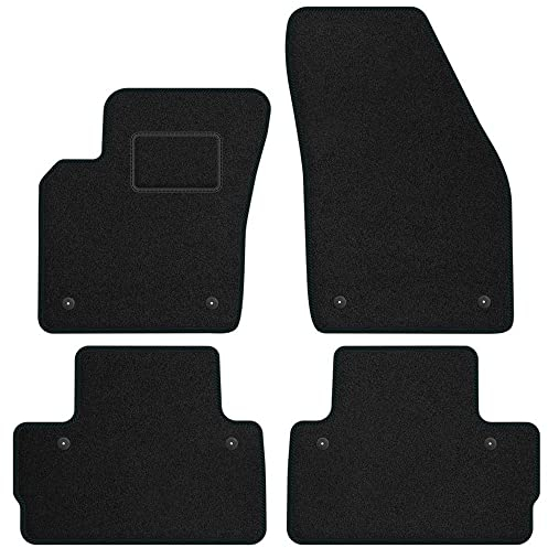 MOTOS Velours Standard Velours-Fußmatten passend für Volvo C30 2006-2012 - Standard, Gewebt, Schwarz fußmatten Auto - Erleben Sie neuen Fahrkomfort mit einem Velours- Auto fußmatten Satz für Ihr AUT