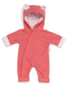Skrållan Puppenkleidung 36-40 cm 1 weicher Strampler mit Ohren an der Kapuze Puppenkleidung für Mädchen und Jungen Babypuppenkleidung Zubehör -Puppenoutfit Tolle Geschenke für Kinder