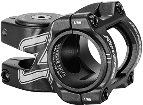 Reverse E-Black-One D-2 MTB Fahrrad Vorbau 31.8mm / 35mm inkl. Top Cap, Schraube, Kralle schwarz/grau