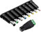 Guuzi 10 Pezzi Spine DC Universali 5,5 mm x 2,1 mm Femmina a Maschio Adattatore Jack Connettore Suggerimenti per Alimentazione Laptop