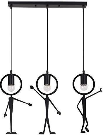 SCZWP8 Retro Small Iron Chandelier Nordic Iron Man Simplicity Metal Finish Ceiling Lighting Fixture For Bedroom Dining Room Hallway Entryway Bar Counter