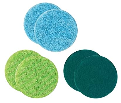 Hurricane Floating Mop Ersatz-Pads – Das Original aus dem TV - Mikrofaser-Pads für den Akku Wischer Floating Mop - 2X Mikrofaser-Pad, 2X Scheuer-Pad, 2X Polier-Pad