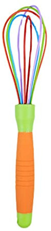 Whisks for Cooking Silicone Whisk Kitchen Wisk for Cooking Baking Blending Whisking Beating and Stirring, Balloon Wire Whisks Kitchen Egg Beater (1112, Rainbow) Whisks for Blending