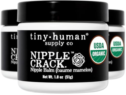 Bio-Nippelcreme, Nippelknack, Lanolinfreie Nippelbutter (3er-Pack), Balsam zum Stillen von Müttern, kein Abwaschen nötig, sicher für Baby und Mama