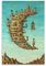 SSJS Living on The Moon Salvador Dali Poster, Wandkunst für Zuhause, Büro, Wand, Klassenzimmer, Büro, Wandkunst, Zuhause, Fitnessstudio, Poster, Leinwandbild, 30 x 45 cm