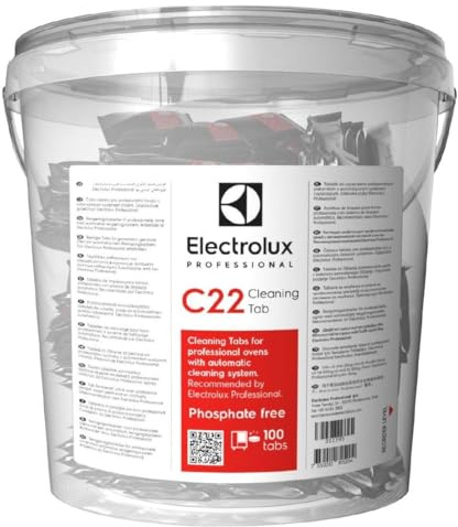 ELECTROLUX PROFESSIONAL C22 Cleaning Tab - 100 Pastiglie per Forni con Sistema di Lavaggio Integrato