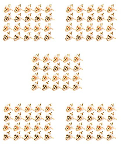 Conector RCA chapado en de 100 piezas hembras enchufe enchufe chasis panel conector para amplificador altavoz