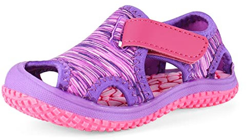 Cheerful Mario Sportivi Sandali Per Bambino Bambina 1-7 Anni Punta Chiusa Estive Scarpe da Spiaggia Antiscivolo Viola 23 EU