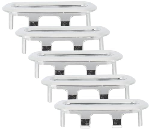 KICHOUSE 5Stücke Badezimmer Waschbecken Überlaufkappen Oval Universelle Abdeckungen für Überlauflöcher Hochwertige Drain Abdeckungen für Waschbecken und Badewanne Ovales Design
