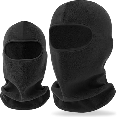 LONGKING 1 Stücke Sturmhauben,Skimaske,Balaclava für Damen und Herren,Schwarz-Verdickte Version