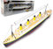 RC Cruise Model, 2.4G 3CH Electric Cruise Ship Watercraft Model with LED Lights Racing Boat Model, Remote Control Boat for Adult (RTR)