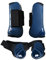 Merauno® Gamaschen Pferde 4er Set Gamaschen Paar für vorne hinter Hartschale und Klettverschluss für Damen& Herren PU Robust Elastisch Tendon Boots Classic (S, Marineblau)