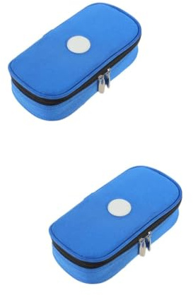 SOLUSTRE 2stücke Portable Kühlertasche Für Medikamente Blau Für Camping Und Unterwegs Für Snacks Und Persönliche Gegenstände Kühlpacks