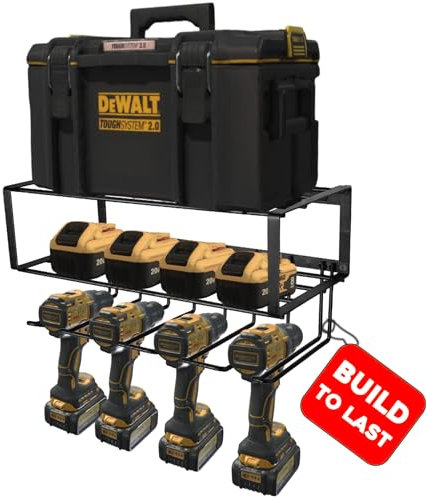 Power Tool Organizer, 120LB Bearing Assemble-free Wall Mount Cordless Drill Holder Utility Racks Storage For Dewalt Milwaukee Christmas Fathers Gifts Husband Garage Workshop On Clearance (Set)