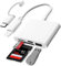 SD Card Reader for iPhone/iPad,PuavntView 4 in 1 Micro SD Card Adapter,Memory SD Card Reader Trail Camera Viewer for iPhone iPad,Plug and Play