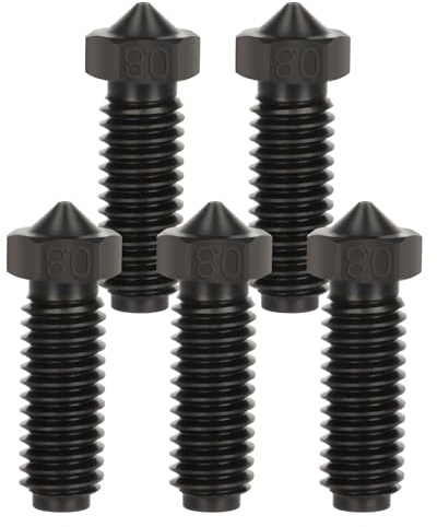 IdeaFormer 5 Stück Gehärteter Stahl Düse 0.8mm, 3D Drucker Hardened Steel Extruder Nozzle für Anycubic Kobra 2/Kobra 2 Neo/Kobra 2 Pro/Kobra 2 Plus