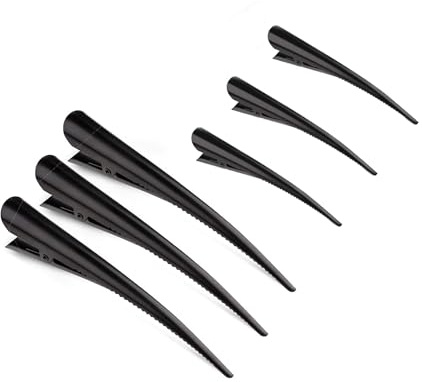 Fermagli per Capelli di Metallo - 6Pcs Antiscivolo Coccodrillo Clip Pinze per Capelli Professionali per Parrucchiere Sezionamento per DonneCoccodrillo Pinza in Metallo, Clip per lo Styling Antiscivolo