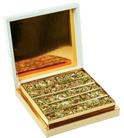 Zaitoune Tamriyah with Nuts Selection – 500 g | Assorted Luxury Date Biscuits with Pistachios, Pine Nuts, & Cashews | Authentic Cookies in Beautiful Eco-Friendly Gift Box | Ramadan Sharing Present