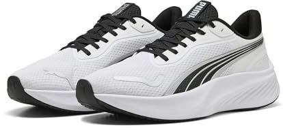 PUMA Pounce Lite, Scarpe per Jogging su Strada Unisex-Adulto, White Black, 43 EU